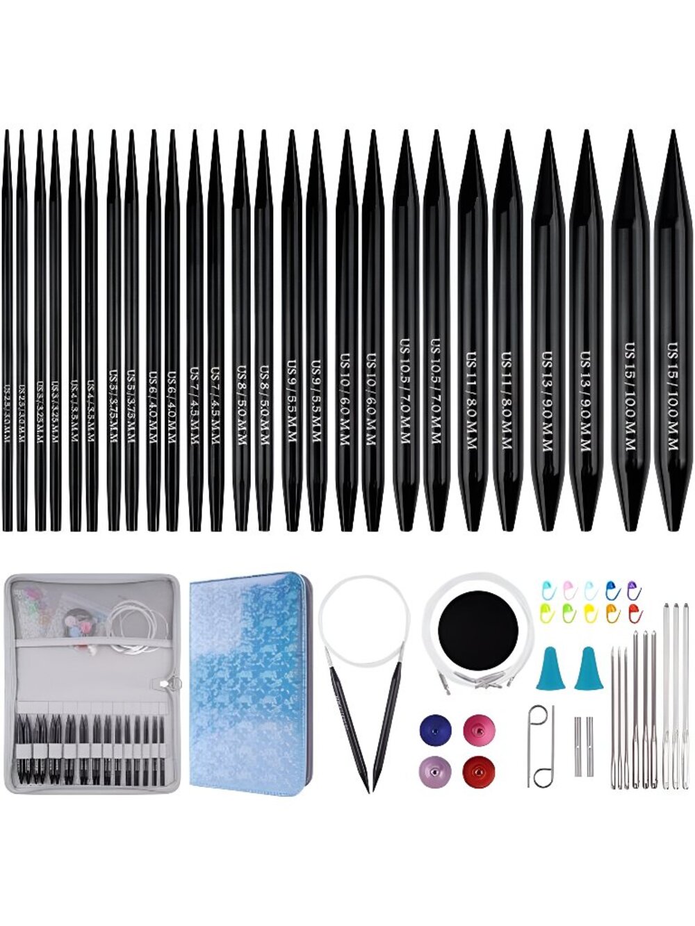 Interchangeable Aluminum Circular Knitting Needles Set, Knitting